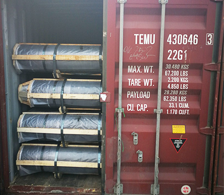 Total 200 tons UHP500 electrodes were successfully delivered on board for a Russian client.